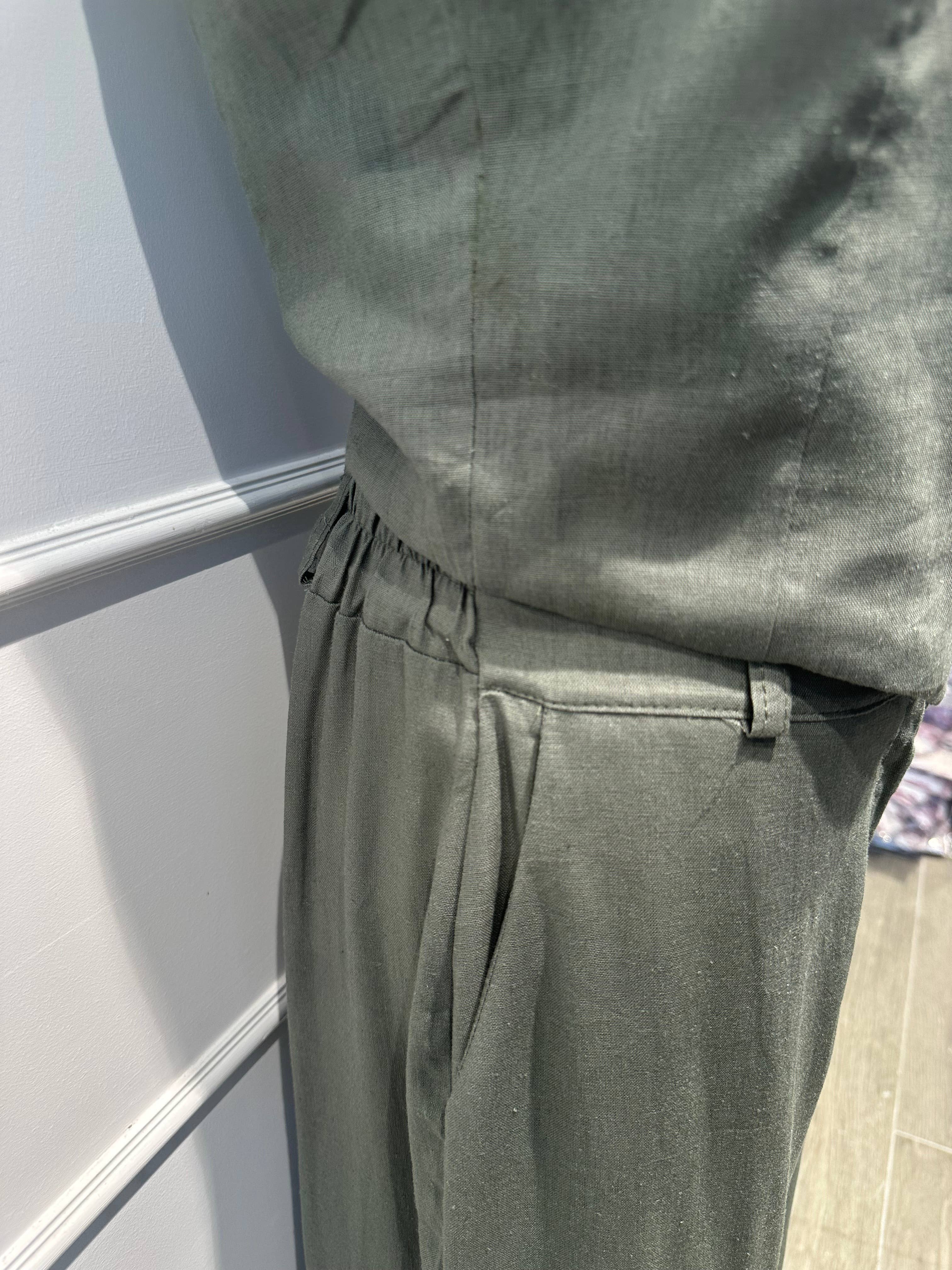 AMARIA – Engroshandel Top- og buksesæt (IKKE Loungewear) - Dame – Dame sæt med vest og bukser med vidde - VISKOSE LÆRRED 68457