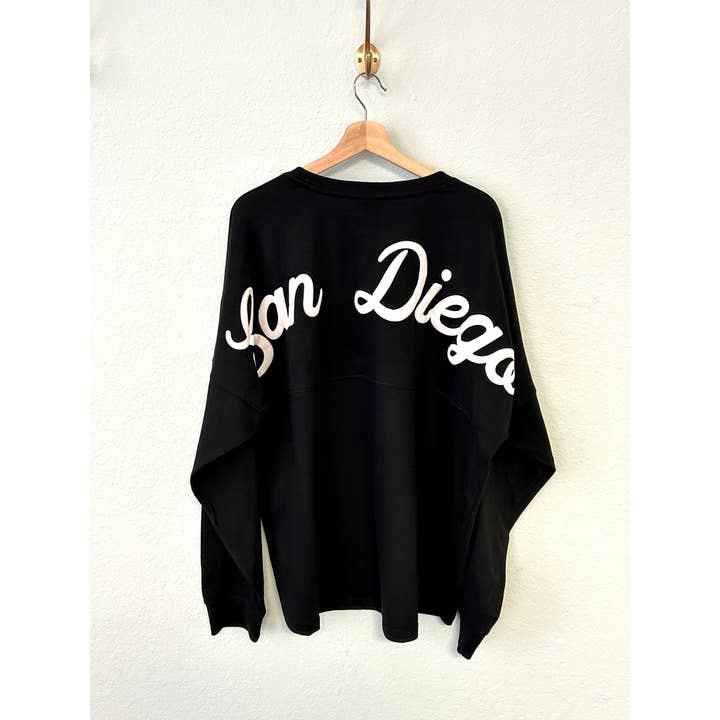 Nobullwoman Apparel - Wholesale Graphic Sweatshirt - Women's - CUSTOM PUFF PRINT Long Sleeve Jersey Tee Oversize Back Print