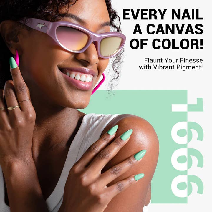 MELODYSUSIE - Wholesale Nail polish - 1666 Soft Mint Green - Thick Gel Nail Polish(15ml)3