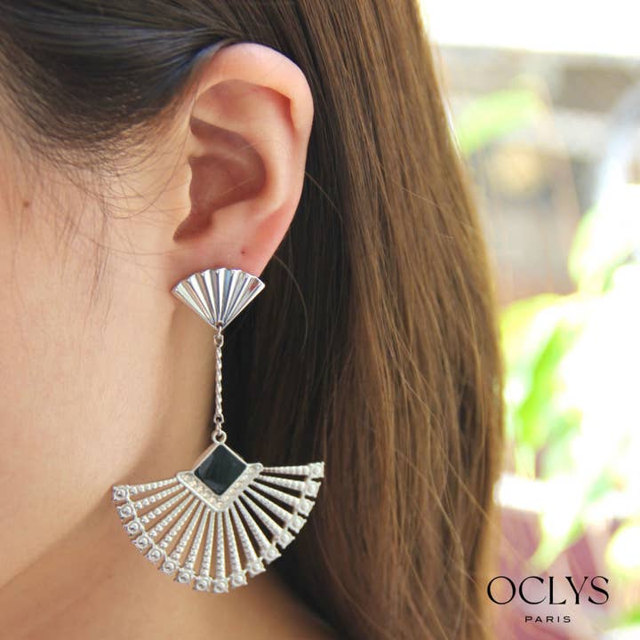 Oclys - Venta al por mayor Pendientes colgantes - Pendientes colgantes de acero inoxidable Dora