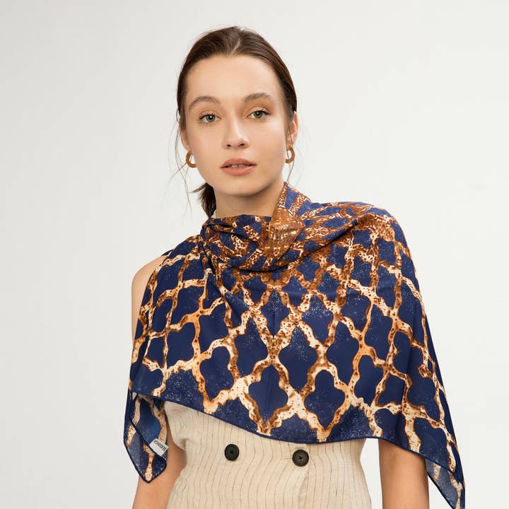 BAROQUE SCARF + BRACELET GIFT SET for wholesale by Silk and River