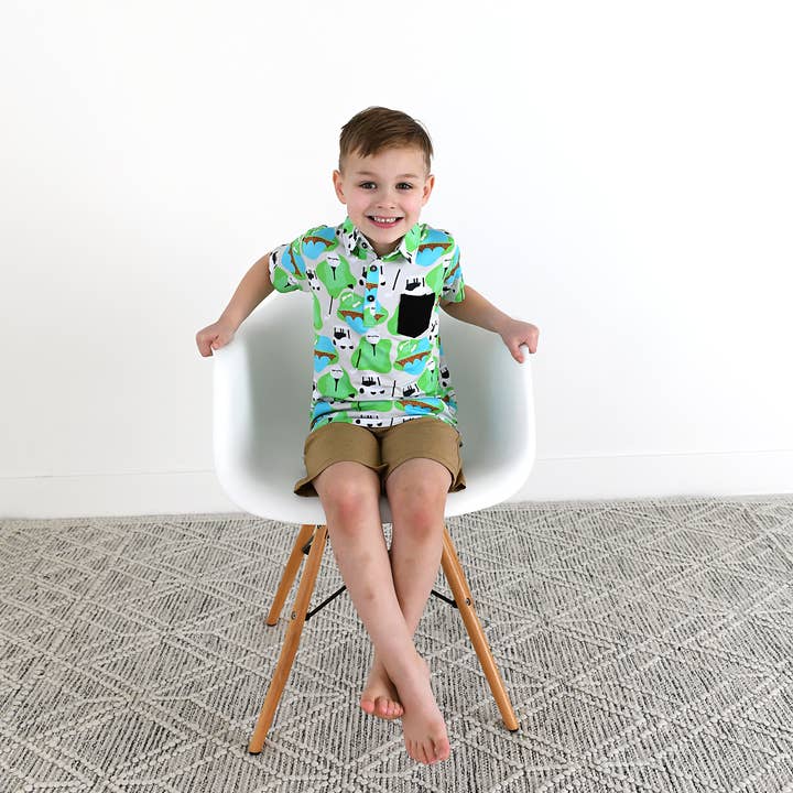 Gigi and Max - Wholesale T-Shirt - Kids - Ryder Golf Polo Shirt Bamboo Kids Toddler
