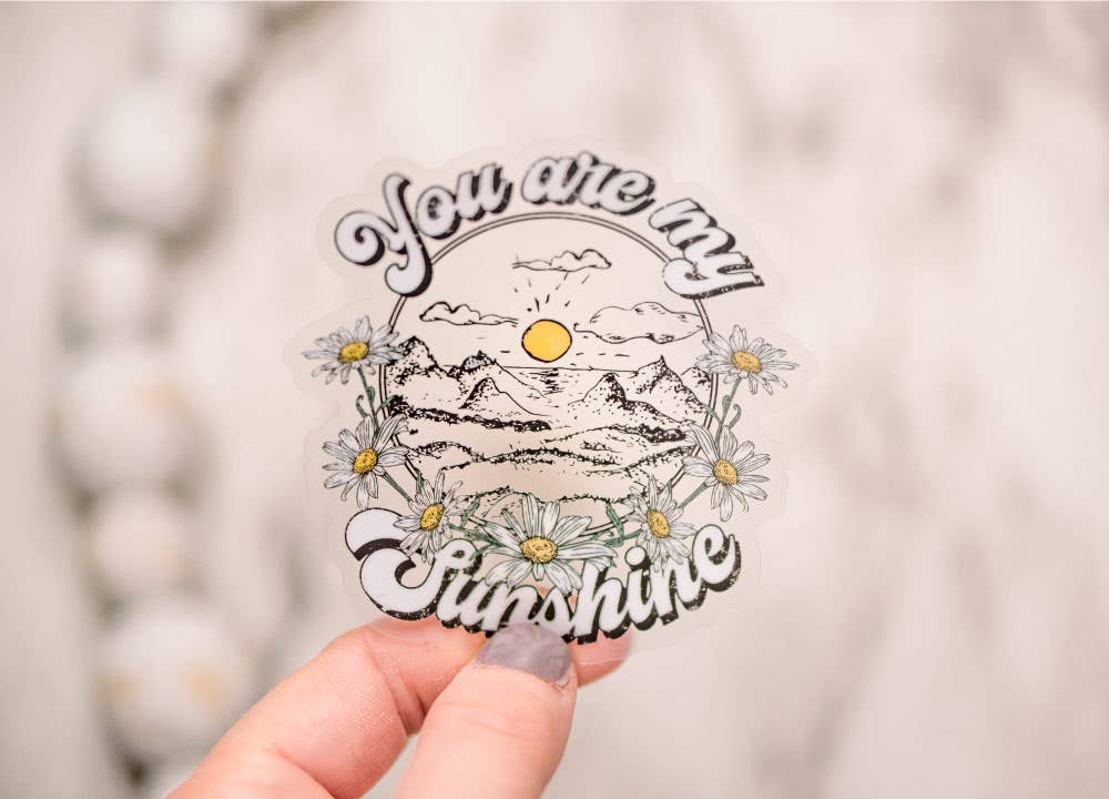 Savannah and James Co – wholesale Sticker – You Are My Sunshine Clear Vinyl, Sticker, 3x3 in.