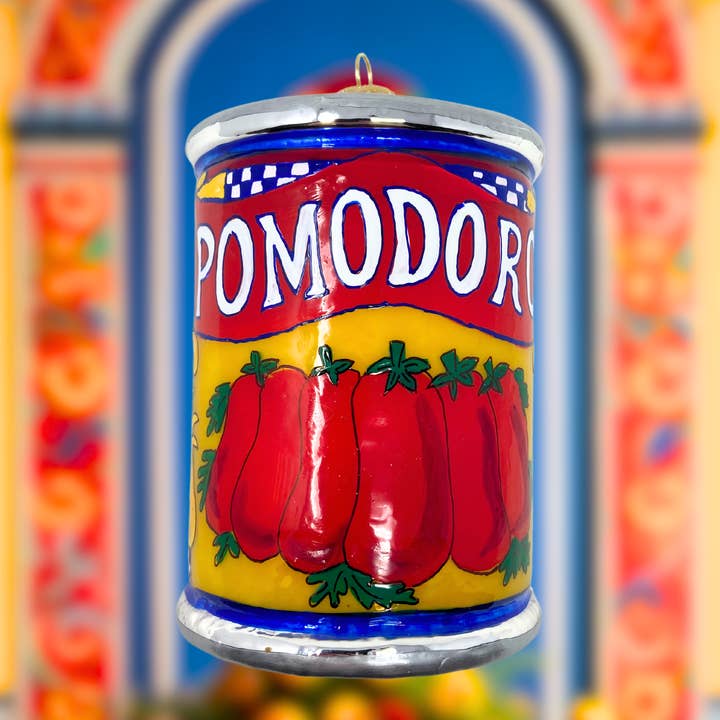 Kenzies of London - Wholesale Ornament - Italian Tomato Can Pomodoro Polish Glass Christmas Ornament0