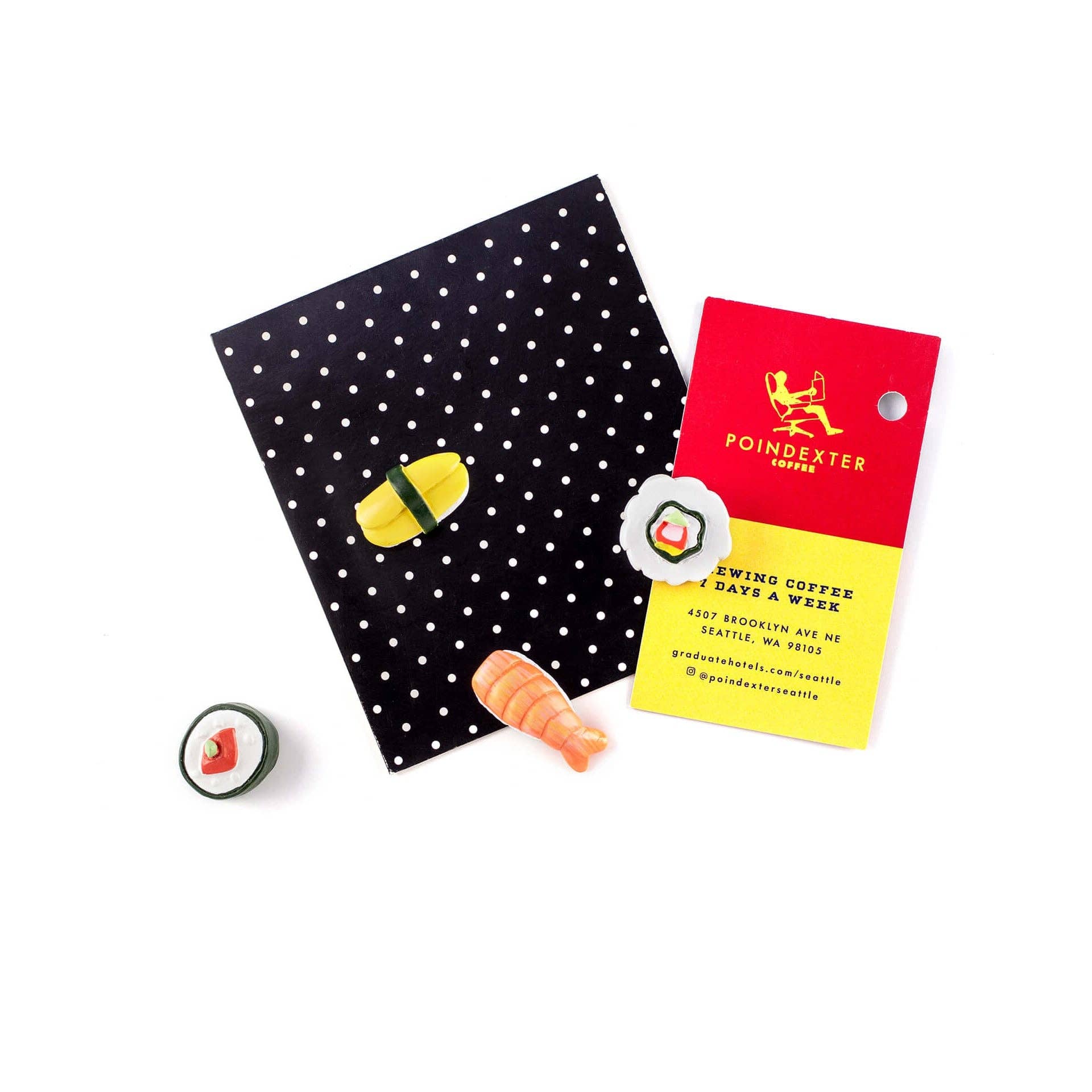 Three by Three Seattle - Vente Aimants - aimants à sushi colorés1