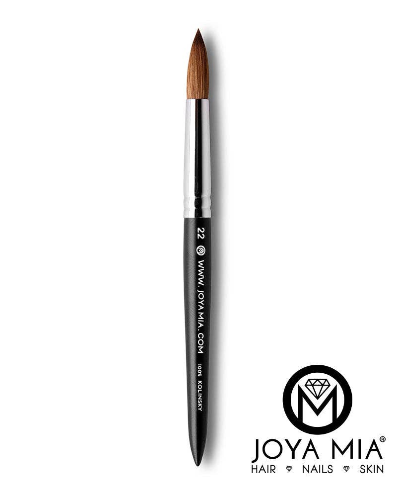 JOYA MIA - Wholesale Nailcare set - 100% Kolinsky Acrylic Nail Brush - Black Matte Finish  Sizes 6 to 249