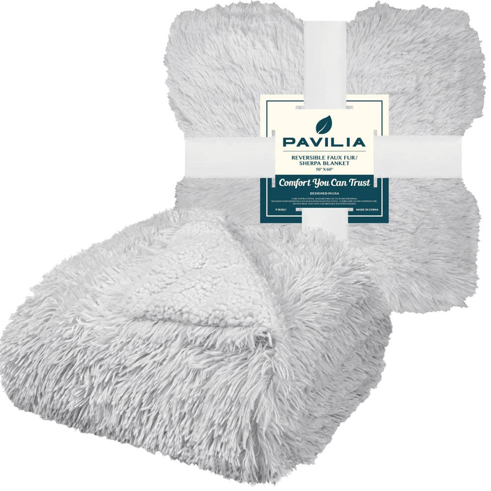 Pavilia - Wholesale Decoratiedeken - Pluche Sherpa Plaid van Imitatiebont3