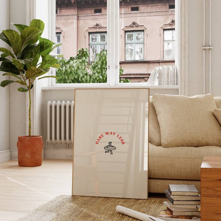 Lune Club - Wholesale Art Print - Care Way Less Surfer Print