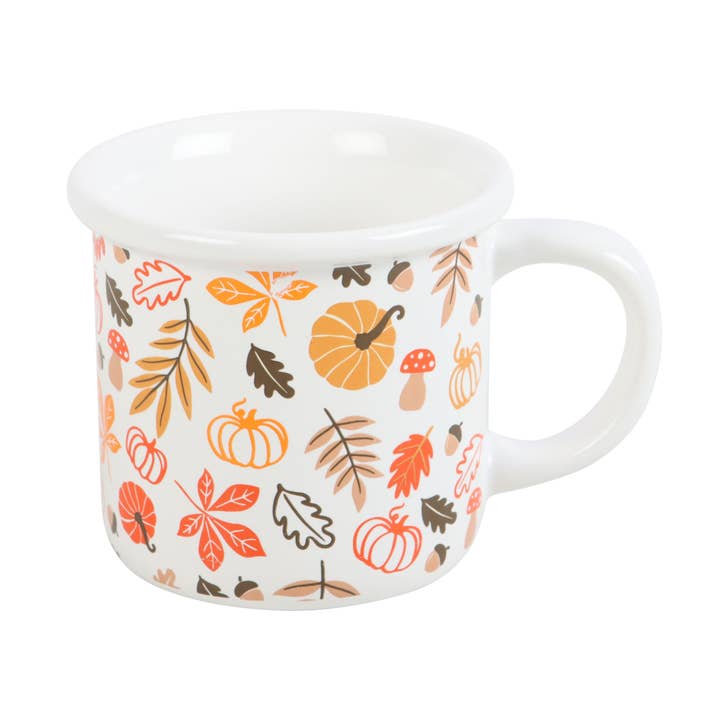 Something Different Wholesale – Caneca por atacado – Caneca robusta com estampa de folhas de outono e abóboras1