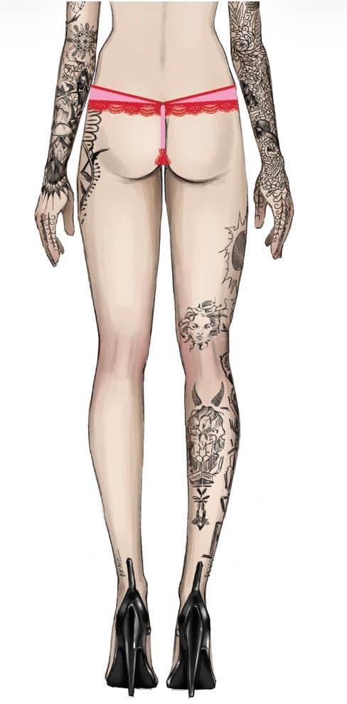 House of Desire – Engroshandel Undertøj - Dame – Vera Microfiber G-streng med blondetrimle48