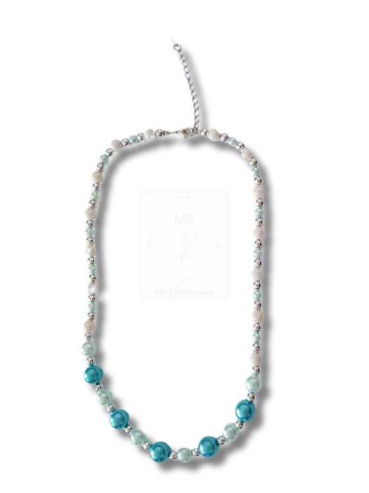 Collana elegante con grandi perle di turchese – fatta a mano per la vendita all'ingrosso da parte di Mr.S.Perlenoase