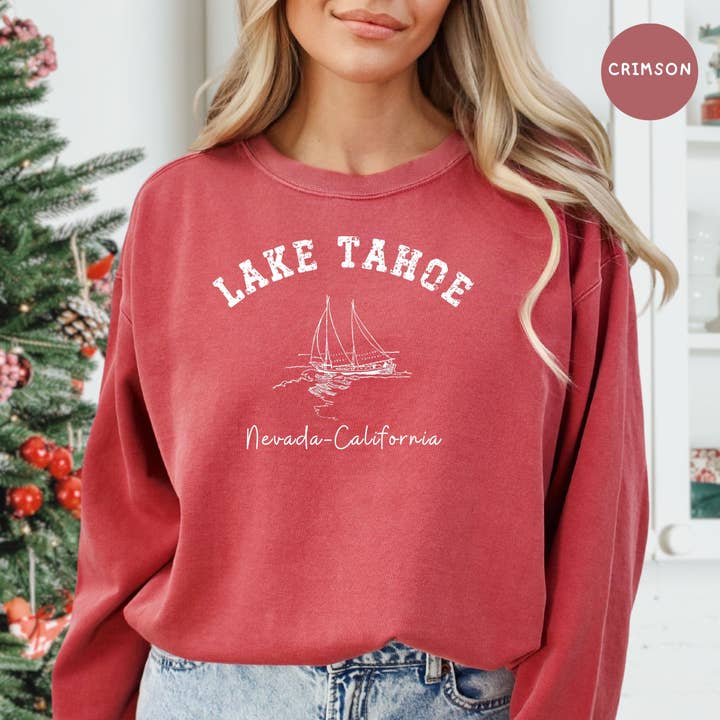 Lake Tahoe Grunge Comfort Colors® Sweatshirt for wholesale by CindyL Boutique
