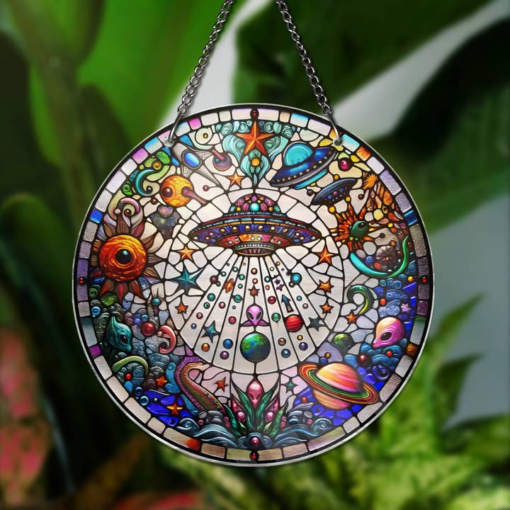 Merchemy - Wholesale Ornament - Spaceship Cosmo Ornament ACRYLIC Window Hanging Decor 2