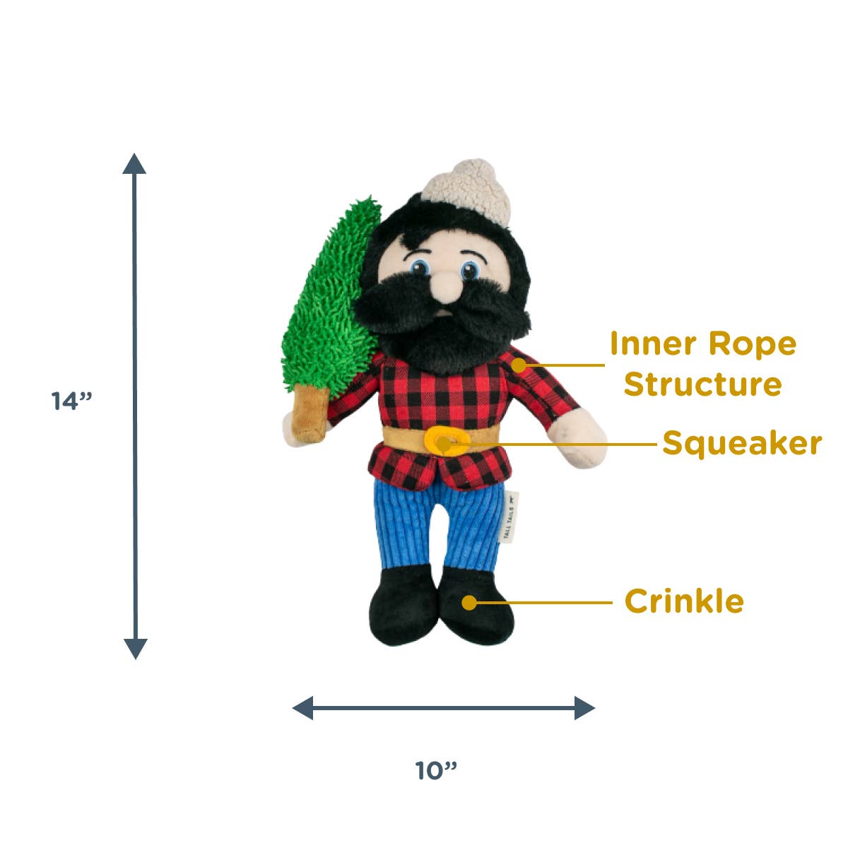 Tall Tails – Engroshandel Tovlegetøj - Hund – Paul Bunyan Rope Body Hundelegetøj1