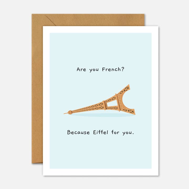 Footnotes - Vente Cartes de Saint-Valentin - Es-tu français ? Parce que je suis tombé pour toi - Carte de Saint-Valentin