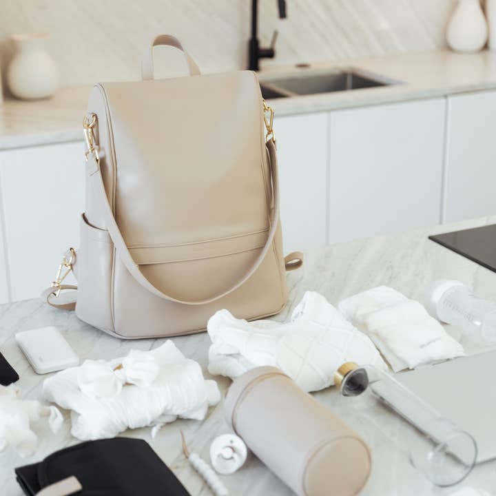 Mia + Sophia – Engroshandel Bletaske - Baby – Mia pusletaske med stelremme, flaskebholder og pusleunderlag14