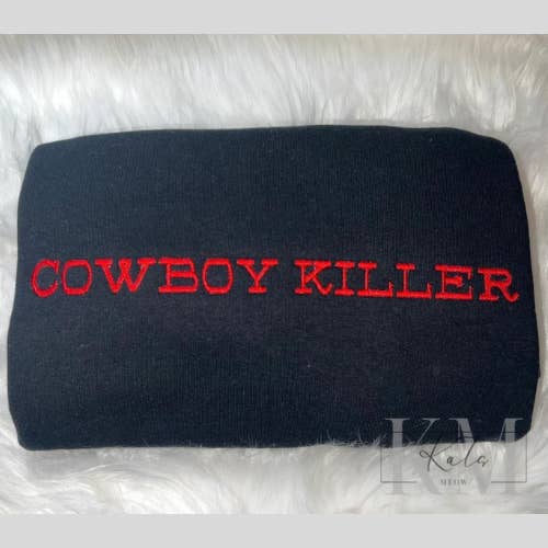 Cowboy Killer Embroidered Sweatshirt for wholesale by Southern Stitch Studio