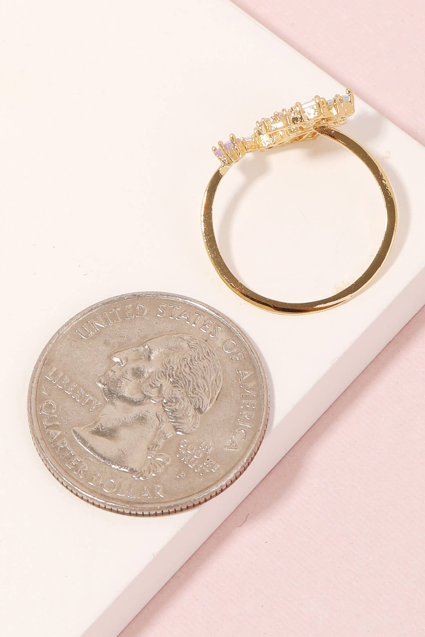 Anarchy Street - Wholesale Multi-Stone Ring - Cluster Studded Crescent Open Band Ring1