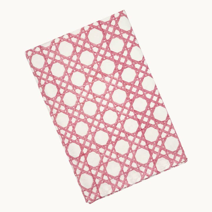 Nappe en treillis rose bambou pour la vente par Duggan Society