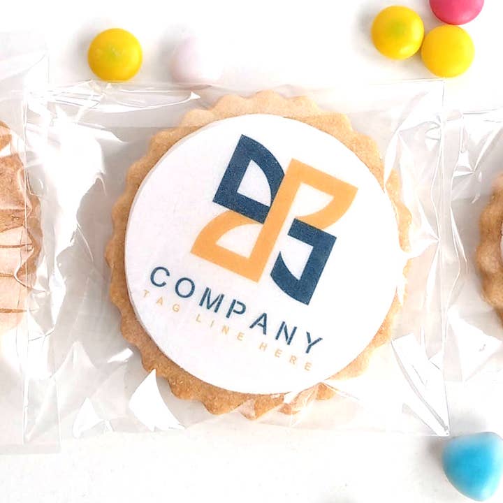 Biscotti decorati personalizzati (tondi da 5 cm) per la vendita all'ingrosso da parte di La fabrique de meline