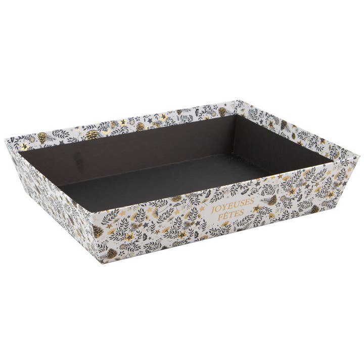 Rektangulær Papkurv 36x27x7cm Glædelig Jul for engroshandel hos Deffrennes