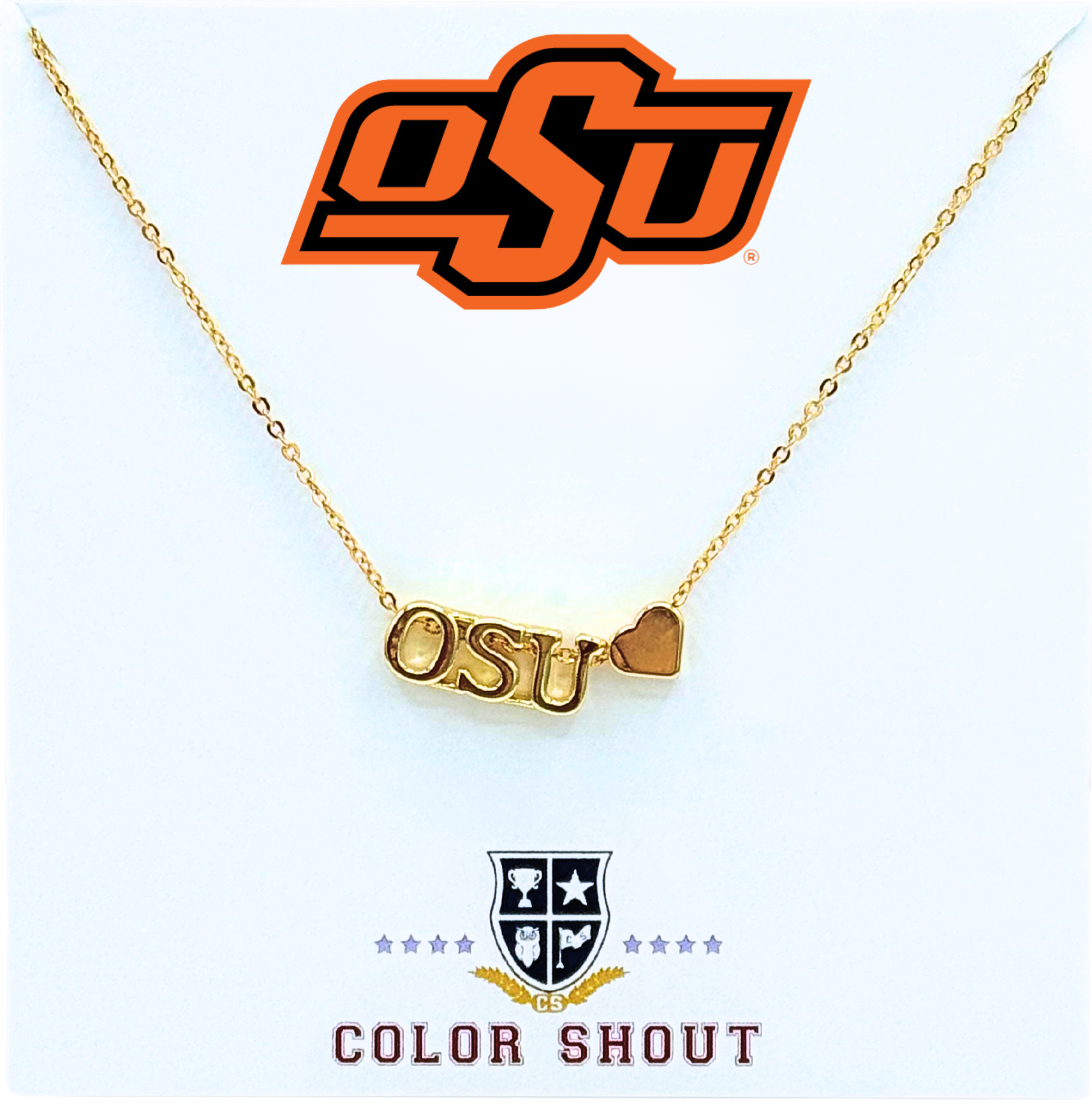 Color Shout - Wholesale Pendant/Charm Necklace - I Love College:  Initial Heart Necklace22