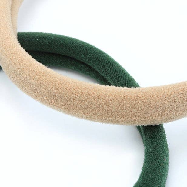 Inca UK – wholesale Hair tie – Xl Jersey Elastics - Naturals - Card of 6 - 1cm Thick2