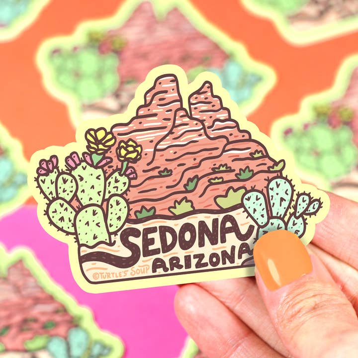 Sedona Arizona Vinyl Sticker for wholesale by Turtle's Soup