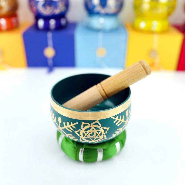 Rock Paradise - Wholesale Meditation Supplies - Brass Tibetan Singing Chakra Bowls - Choose Your Own8
