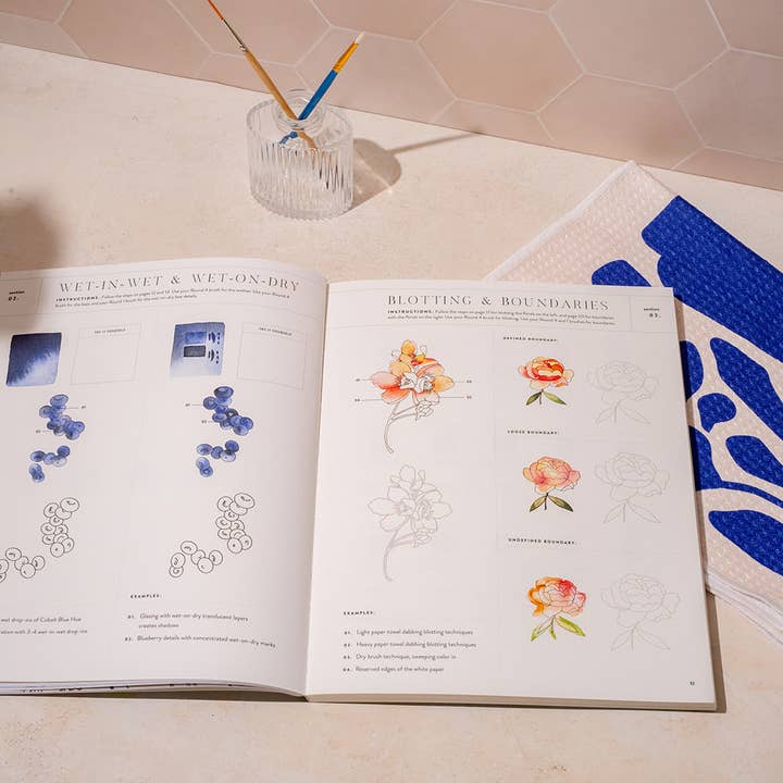 Paige Tate & Co. - Wholesale Book - Adult - Watercolor Workbook: Café in Bloom