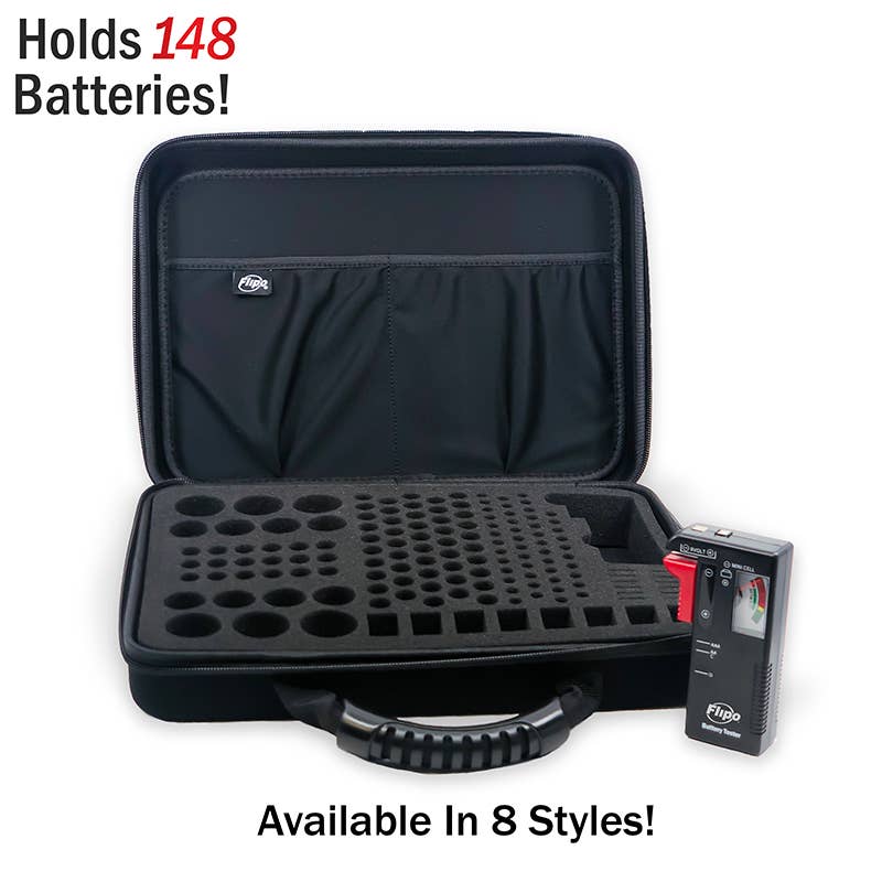 Flipo Group, Ltd. – wholesale Safety equipment – 148-compartment Fabric Battery Storage Case with Tester2