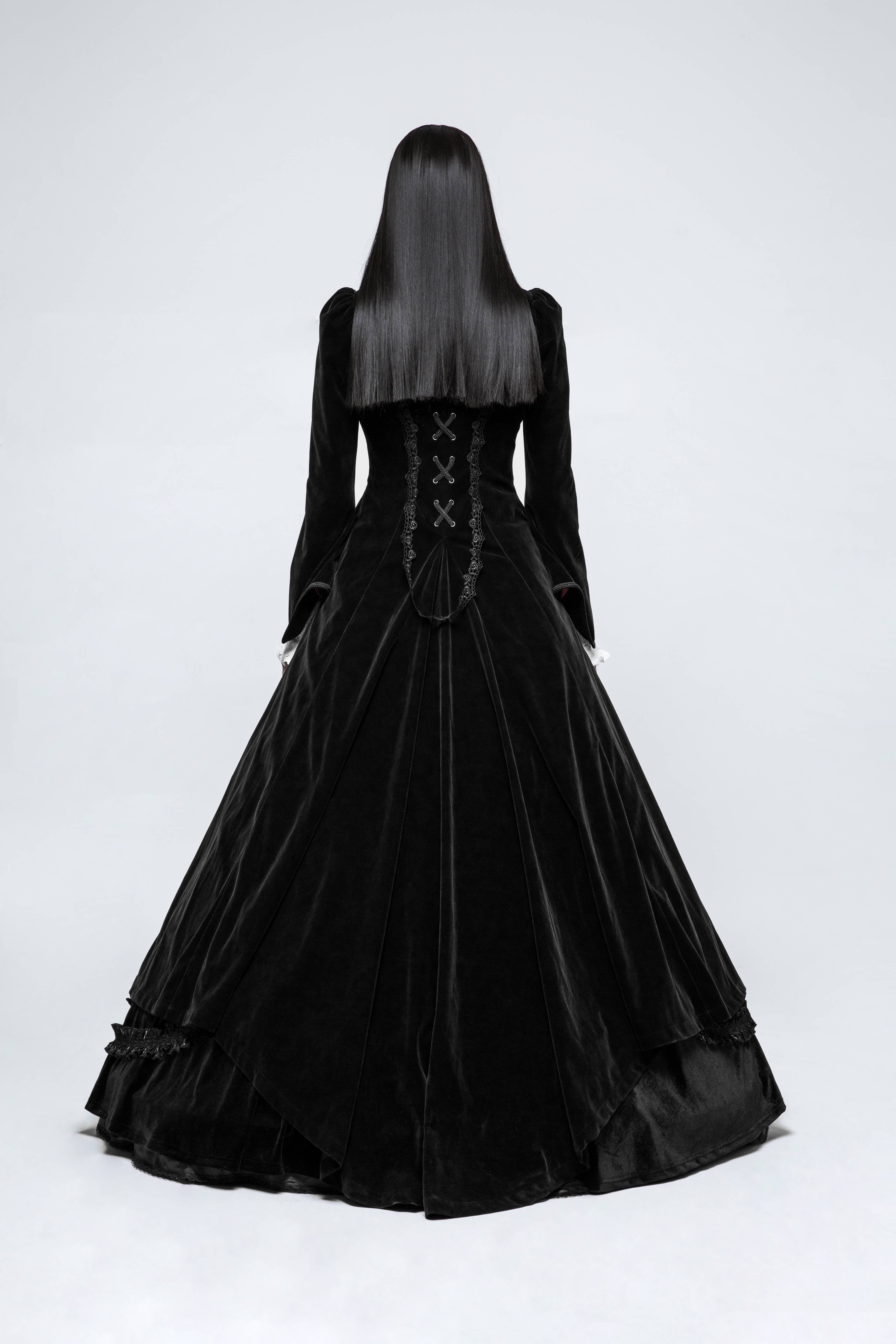 Western Fashion - Wholesale Dress - Women's - GOTHIC PALACE SWALLOW TAIL LONG DRESS8