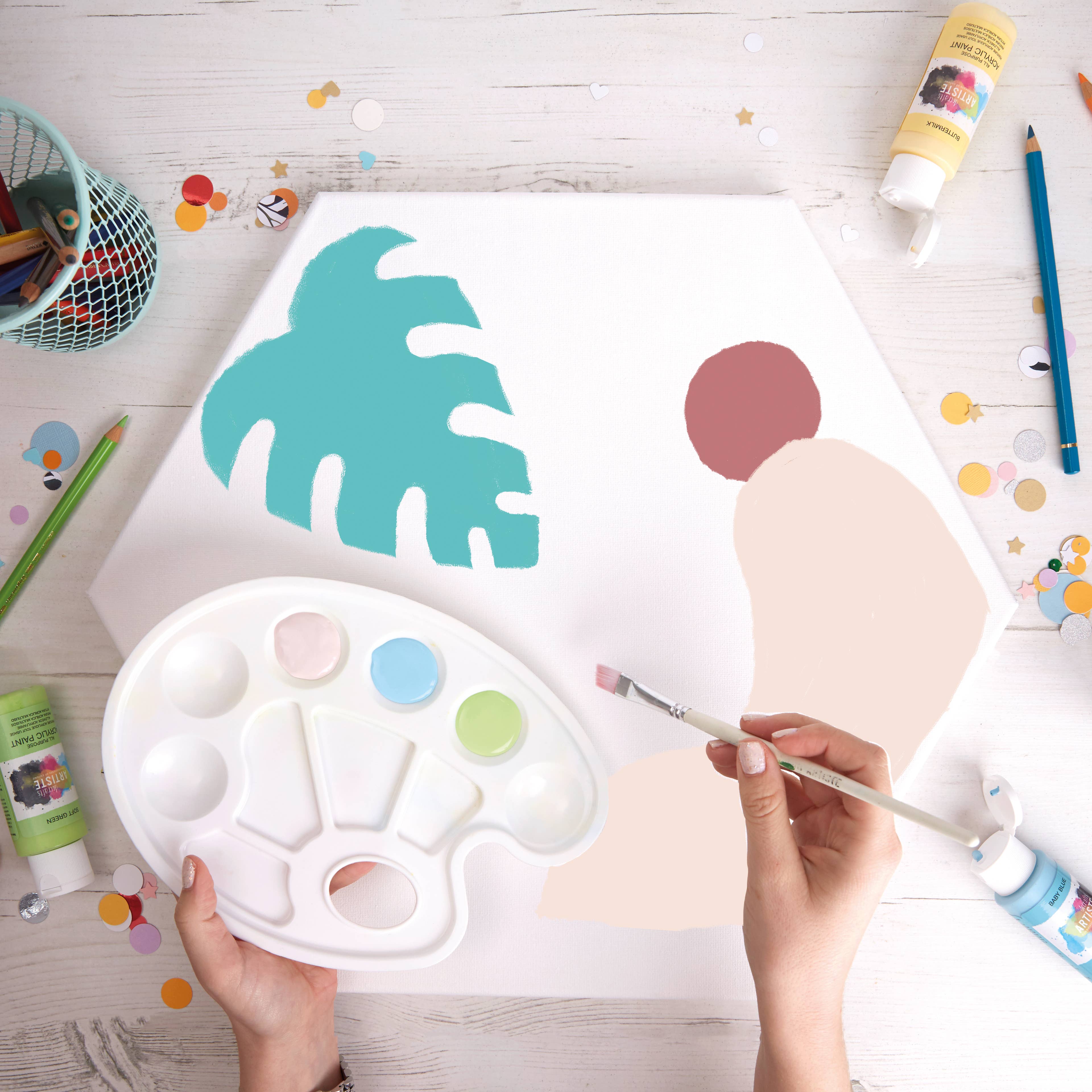 West Design Products - Venta al por mayor Papel para pintar - Lienzo hexagonal Artiste, 40 cm, 380 g/m²2