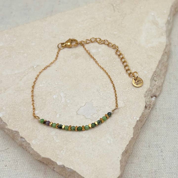 Little Nell Jewellery – wholesale Beaded bracelet – Everyday Green Aventurine Bead Bracelet4