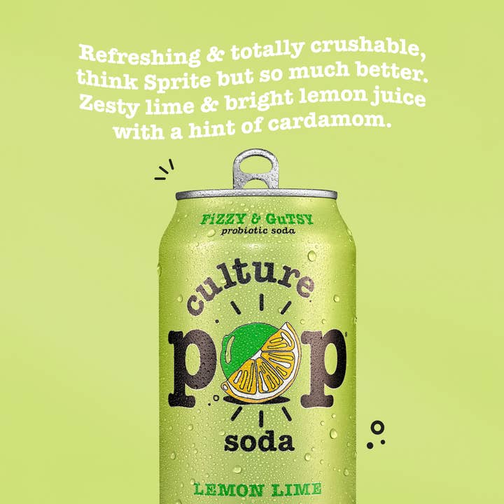 Culture Pop Soda - Wholesale Soda/Carbonated Drink - LEMON LIME - 12 Pack2