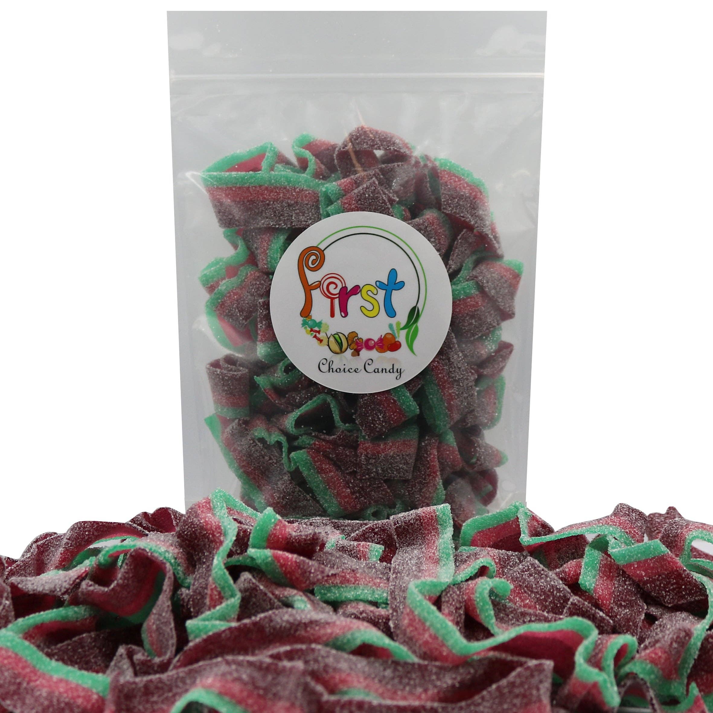 First Choice Candy - Wholesale Gummy - SOUR WATERMELON  GUMMY BELTS1