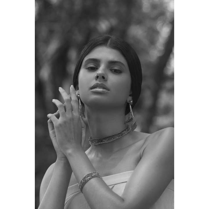 Lavish By Tricia Milaneze - Wholesale Dangle Earrings - Multi & Gold Tulip Duo Handmade Crochet Earrings1