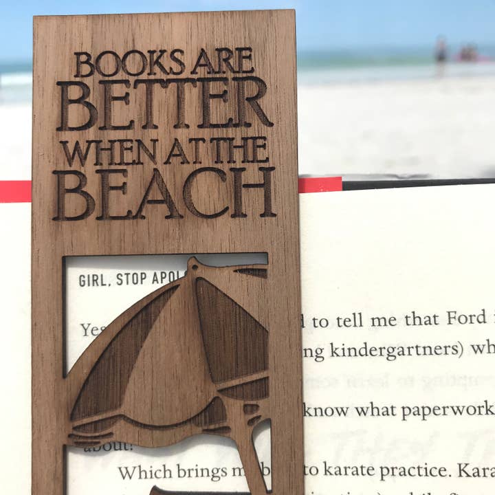 Books are Better When at the Beach Bookmark for wholesale by The Cottonseed Marketplace