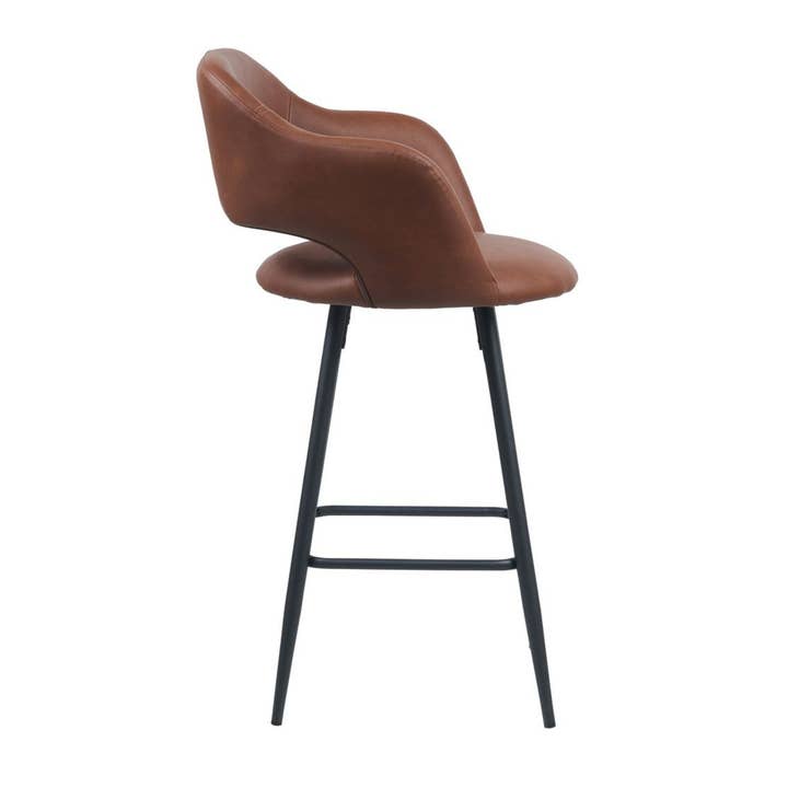 Diana Architectural Wraparound Faux Leather Counter Stool for wholesale by Module Interior