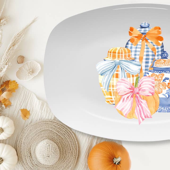 Peachy Pendants - Wholesale Platter - Platter - Charming Pumpkin with Ginger Jars2