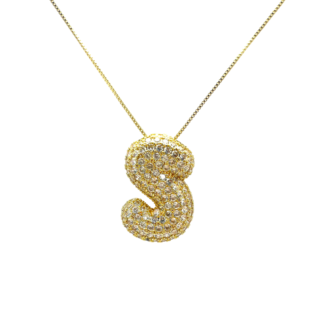 Savvy Bling - Wholesale Pendant/Charm Necklace - Initial Bubble Hailey Necklace18