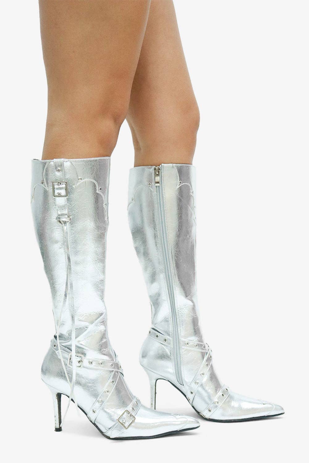 Lemonade Shoes - Wholesale Boots – Women’s - GUNNER - Western Stiletto Boots w/ Studs3