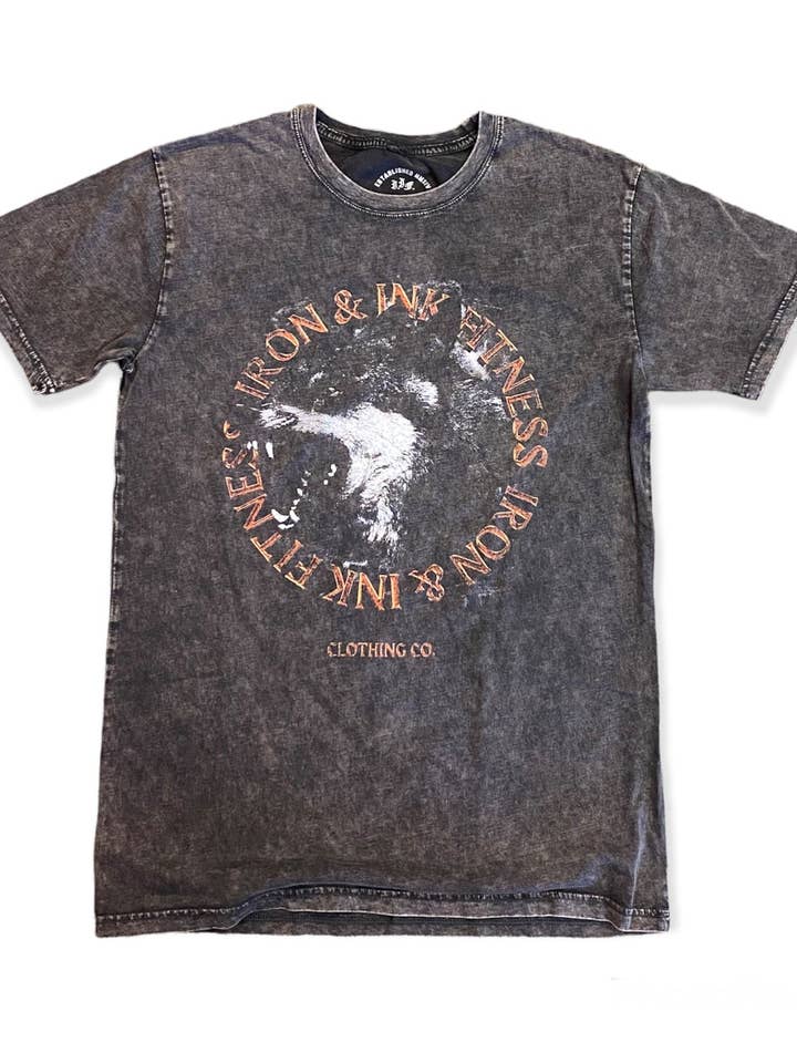 Vintage Wolf Unisex Tee Shirt- Mineral for wholesale by Iron And Ink Clothing Co