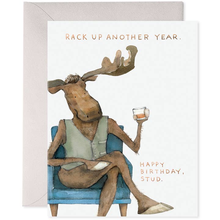 E. Frances Paper - Wholesale Birthday Card - Harvey Moose Esq. | Stud Birthday Greeting Card for a Man