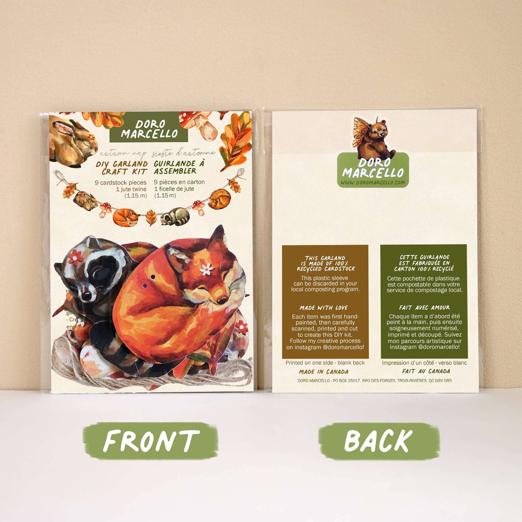 Doro Marcello - Wholesale Bunting/Garland - Woodland Animals Paper Garland | DIY Craft Kit | Fall Decor2