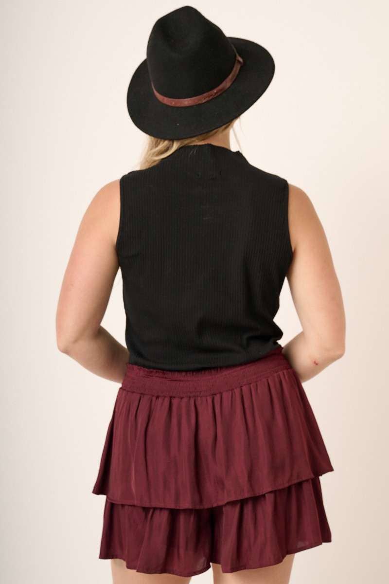 mittoshop – Großhandel Strickoberteil – Damen – J14529PL - PLUS ÄRMELLOSES TOP AUS RIPPSTRICK MIT SCHNITTKANTE UND STEHKRAGEN9