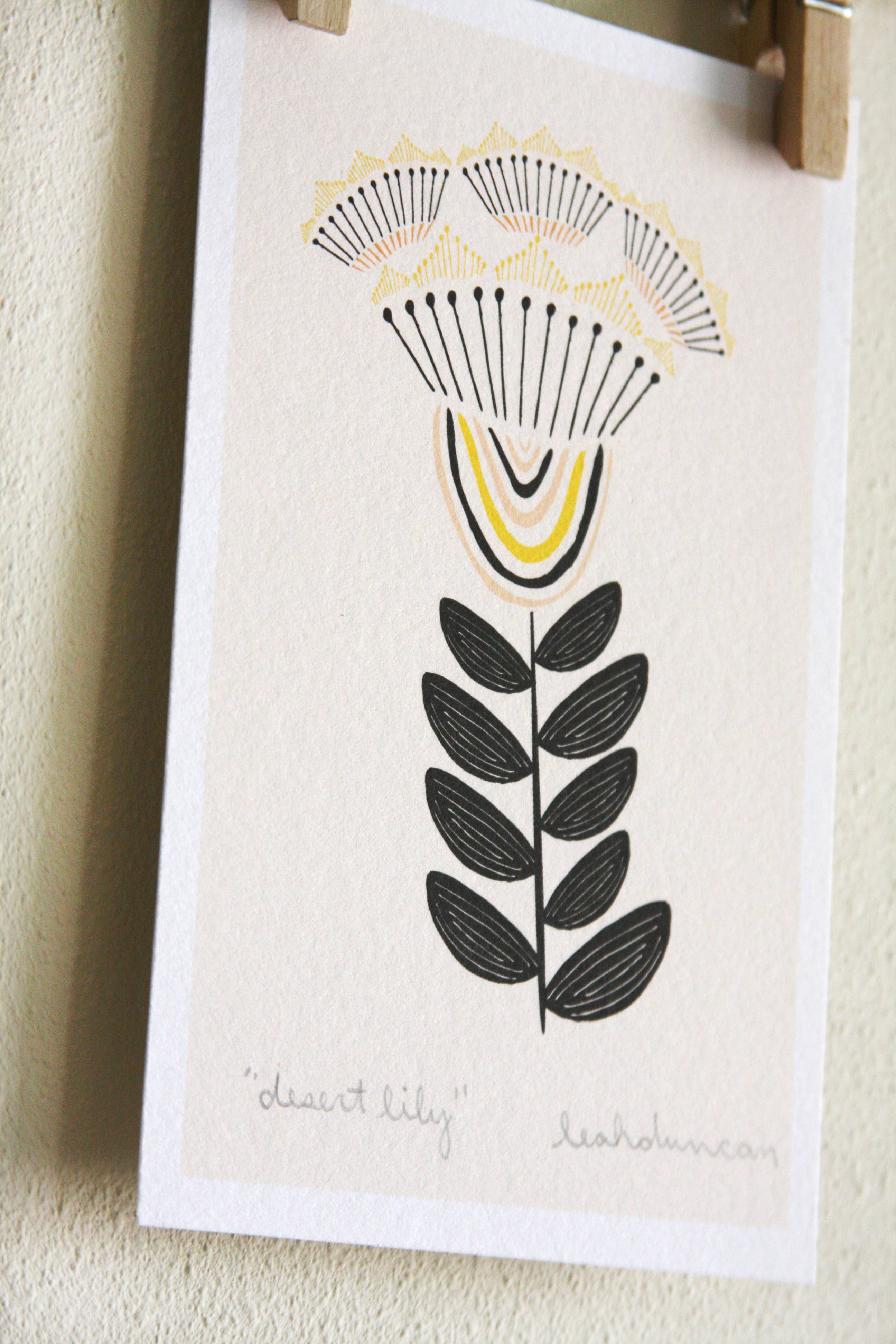 Leah Duncan - Wholesale Art Print - Desert Lily Art Print1