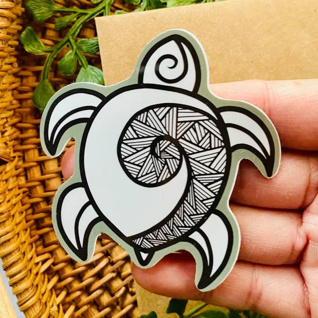 Jess Craft Co - Wholesale Sticker - Tribal Turtle Sticker0