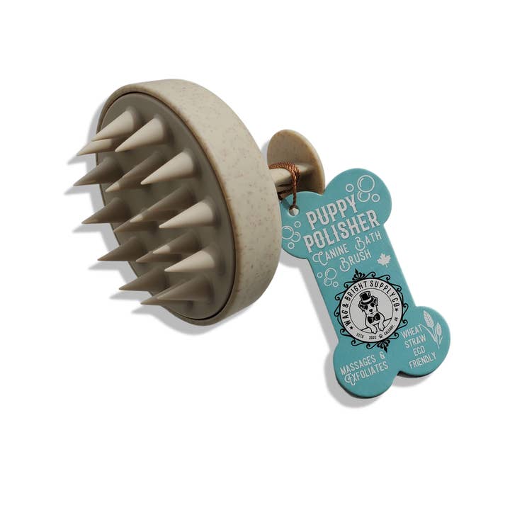 Wag & Bright Supply Co. - Wholesale Pet Brush - Cat/Dog - Puppy Polisher Eco Shampoo Brush