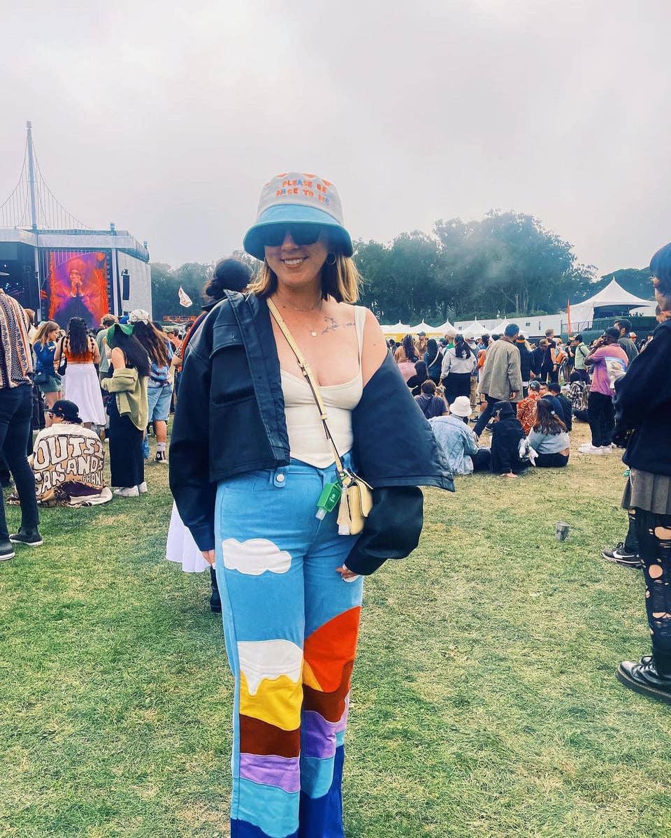 The Peach Fuzz - Wholesale Bucket Hat - Women's - Please Be Nice To Me Color Block Bucket Hat7